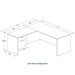 CLALD2041- Classic L-Shape Desk 71" W x 30" D with 42" Return and Box/File Pedestal- Cherry