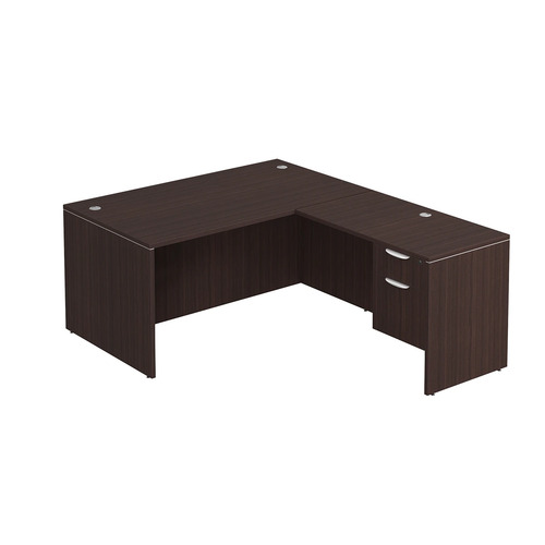 Classic L-Shape Desk 72" x 60" with Box/File Pedestal - Espresso