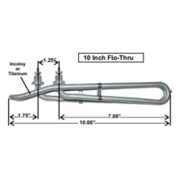 10" 1.3kW Flo-Thru Heater Element
