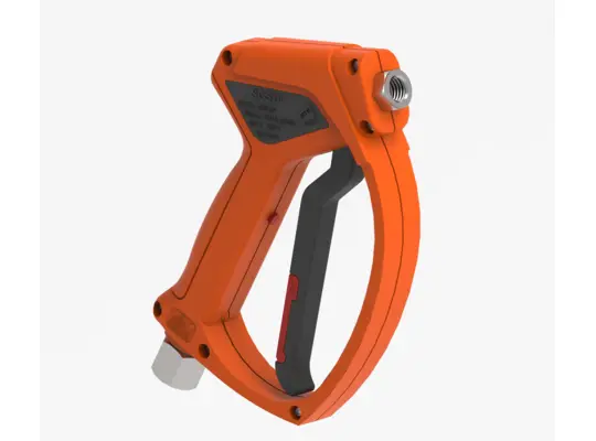  SGS28 Orange Spray Gun w/Nickel Plated Brass SS Swivel Inlet