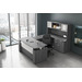 PLTHATEP30MOD72  Deluxe Electric Height Adjustable Laminate Desk 72" - NEWPORT GRAY AND SILVER
