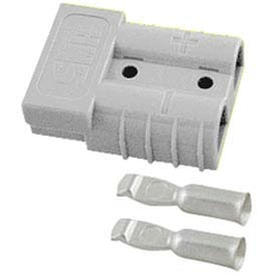 Charge Plug 120A Gry, W/ Term. 2.5"X1.75