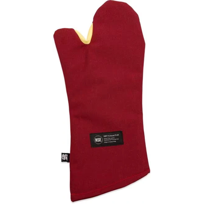 San Jamar KT0218 Cool Touch 17" Flame Red Conventional Oven Mitt