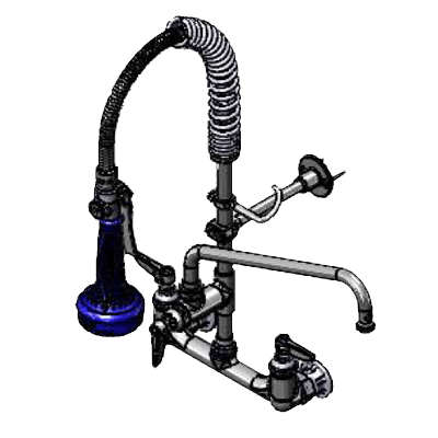 T&S Brass MPR-8WLN-12 Easyinstall Mini Pre-Rinse Units Wall Mount