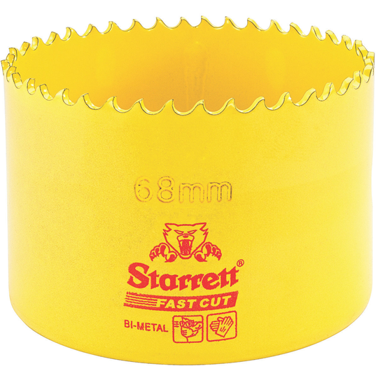 STARRETT FCH068M-G 68mm Fast Cut Straight Pitch Bi-Metal Hole Saw