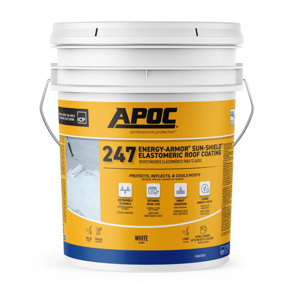 APOC® 247 ENERGY-ARMOR SUN-SHIELD® BRIGHT WHITE ELASTOMERIC ROOF COATING