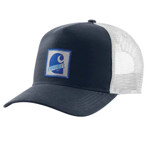 CARHARTT 107338 - Men's Rugged Flex Five-Panel C Patch Cap - Navy