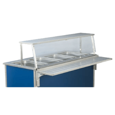 Vollrath N37310 NSF2 Single Deck Classic Cafeteria Breath Guard for 28" ADA Signature Units