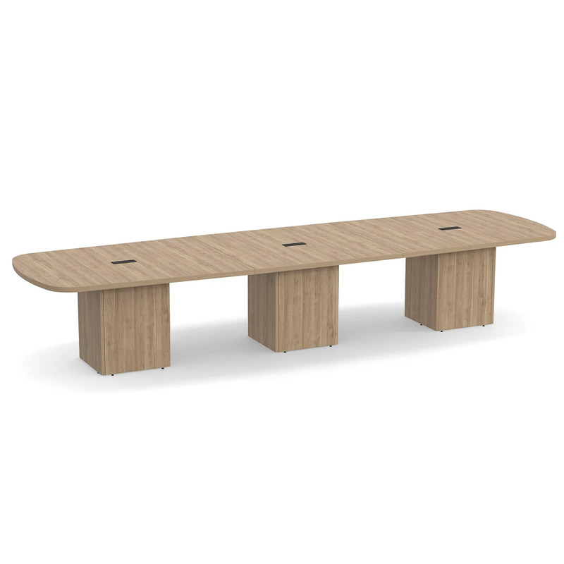 Arena Conference Table 14 Ft with Cube Base - Aspen