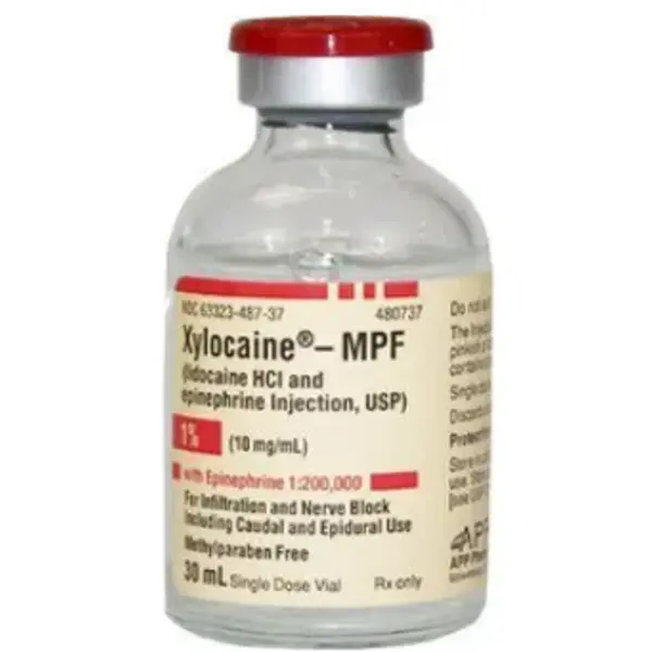Xylocaine w/epi, Injection, 1%, 30 mL (25/pk) Vial NDC 63323048737
