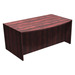 PL187 66" BOW FRONT DESK SHELL- Mahogany