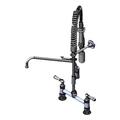 T&S Brass MPY-8DCN-12-CR Mini Pre-Rinse Unit 8" Deck Mount