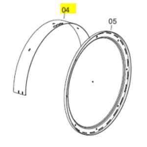 Veloci Heater Replacement Upper Protective Panel - Flame 115