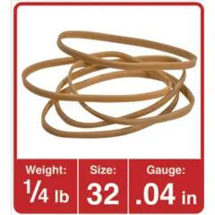#32 RUBBER BANDS, 205 BANDS/PACK UNV00432   SIZE 32