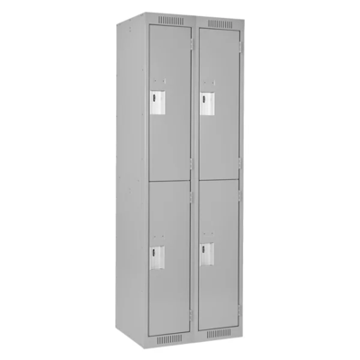 Locker - Steel - Riveted - Economy - 24" x 18" x 72" - 2 Tier - 4 Door