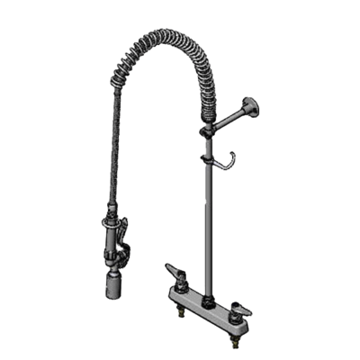 T&S Brass B-5120-CR-BJ EasyInstall Workboard Pre-Rinse Unit Deck Mount Mixing Faucet