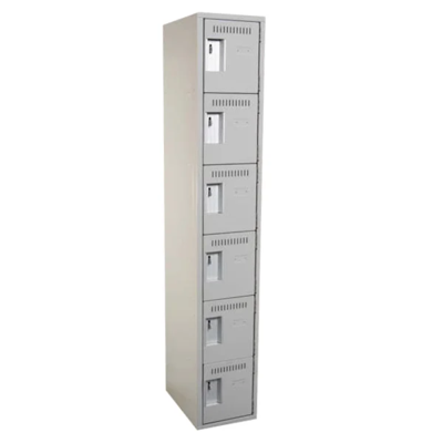 Locker - Steel - Riveted - Economy - 12" x 18" x 72" - 6 Tier - 6 Door