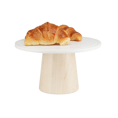 Cal-Mil 22378-127-71 12" dia. x 7"H Blonde Cake Stand