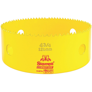 STARRETT FCH0434-G 4-3/4'' (121mm) Fast Cut Straight Pitch Bi-Metal Hole Saw