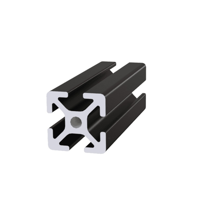 1" SQ SLOT EXT 6063-T6 - 244" W/204-AE6 BLACK  ANODIZED