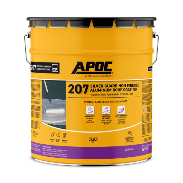 APOC® 207 SILVER GUARD®- NON-FIBERED ALUMINUM ROOF COATING