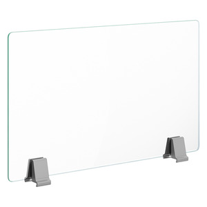 MGLS1322 - 13.25"H x 22" TOP CLEAR GLASS PANEL w/CLAMP (Pair)