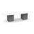  10' Classic Boat Shape Conference Table with Cube Base - White Top, Newport Gray Base