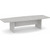 10' Classic Boat Shape Conference Table with Panel Base - Silver Birch