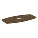 PL235T 36x71 BOAT SHAPE TOP- Modern Walnut