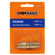 Polyurethane Hose Splicer (3/8 Barb, 3/8" Barb) Blister Packed