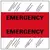 RED "EMERGENCY"  TAB 100/PK