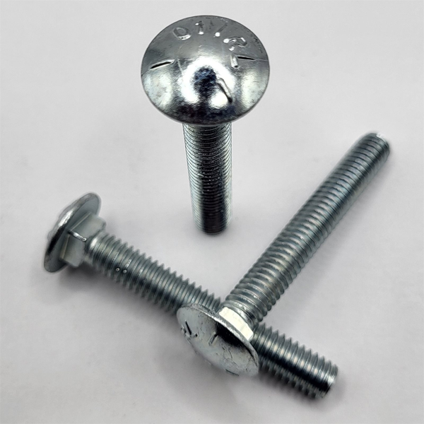 5/16" - 18 X 2 1/4" SQUARE NECK ROUND HEAD BOLT SAE J429 GR 5 ZINC CLEAR