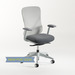58811 KONFURB NUVÉ CHAIR - White Frame w/Charcoal Seat