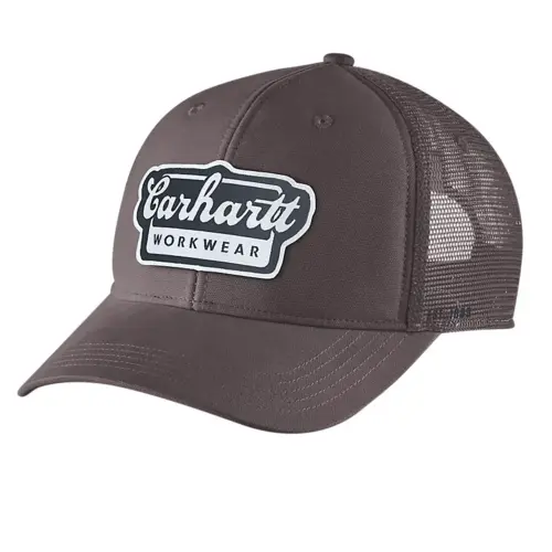 CARHARTT 106738 - Rugged Flex® Twill Mesh-Back Script Patch Cap - Dark Sepia