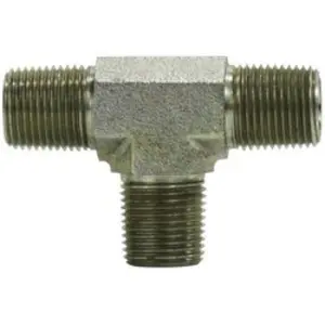 Pipe Tee, 1-1/4 in MPT x 1-1/4 in MPT x 1-1/4 in MPT, Steel