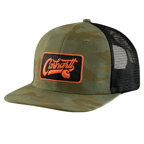 CARHARTT 107342 - Men's Ripstop Mesh-Back Camo Cap - Army Green Camo