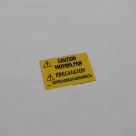 DECAL, CAUTION FAN