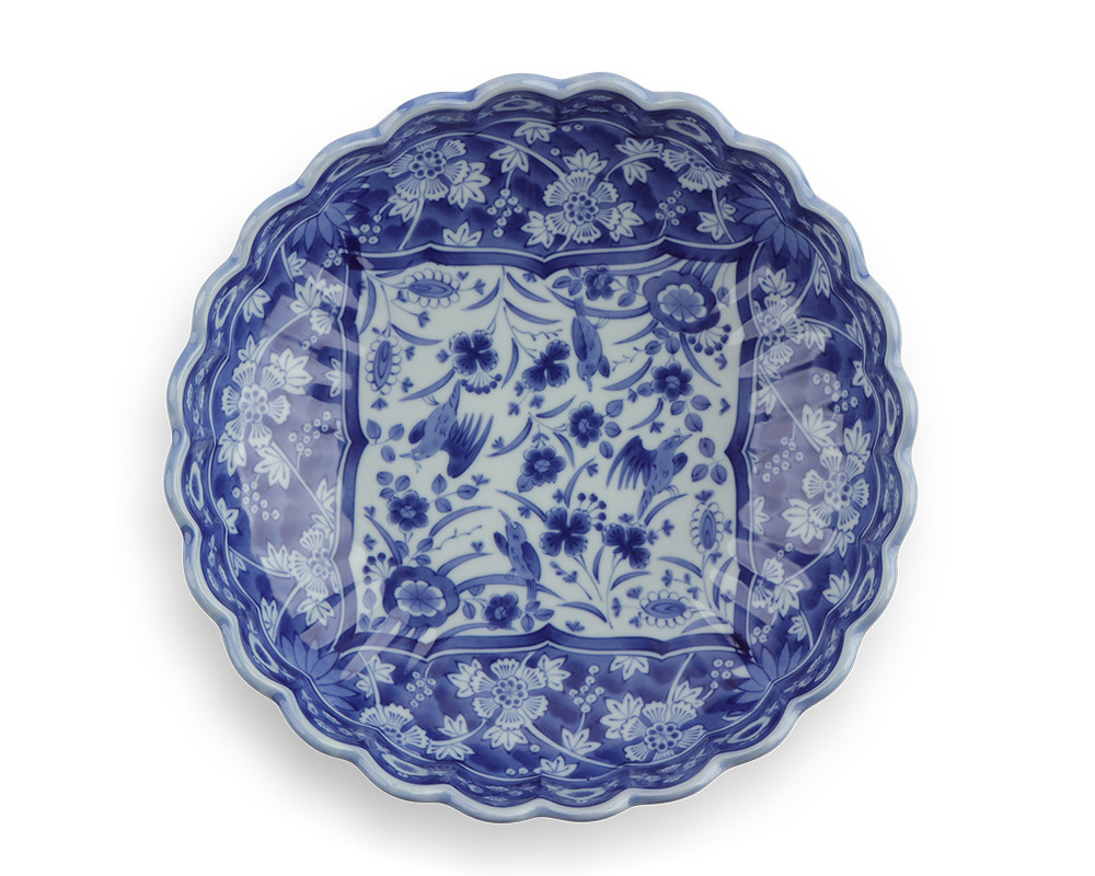Blue & White Bowl Sometsuke 8.75"
