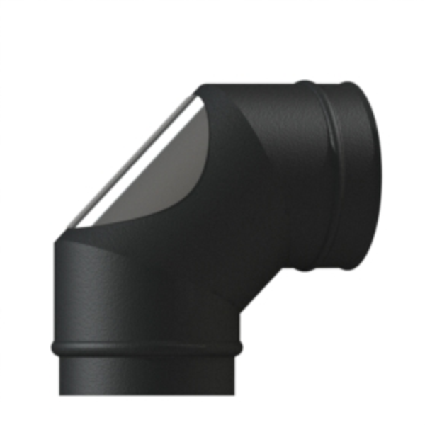 150mm VED 90 Degree Elbow Matt Black