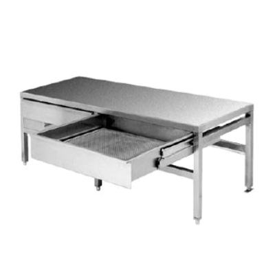 Cleveland Range ST55T Equipment Stand Open Base w/ Sliding Drain Drawer & Splash Screen