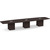 16' Classic Boat Shape Conference Table with Cube Base - Espresso