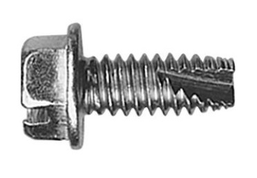 NO. 8" - 32 X 1/2" SLOTTED HEX WASHER HEAD THREAD CUTTING SCREW TYPE 23 STEEL CASE HARDENED MAGNI 501 GREY