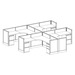 WEBBTYP1 - 39"H, 4-pod, 6x6 Webb Typical - no power
