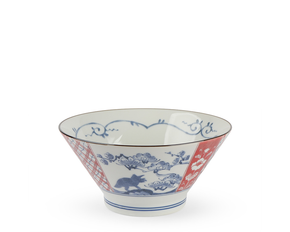 Edo-Style Dino Bowl 7.5" Ryouenryu