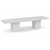 12' Classic Boat Shape Conference Table with Cube Base - Silver Birch
