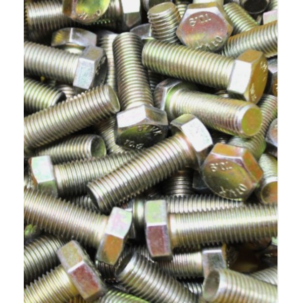 M24 - 3 X 60MM ISO 4017 FT HEX HEAD CAP SCREW 10.9 ZINC YELLOW