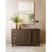 PL245 - FLEX CREDENZA W/PEDESTAL AND CABINET - Modern Walnut