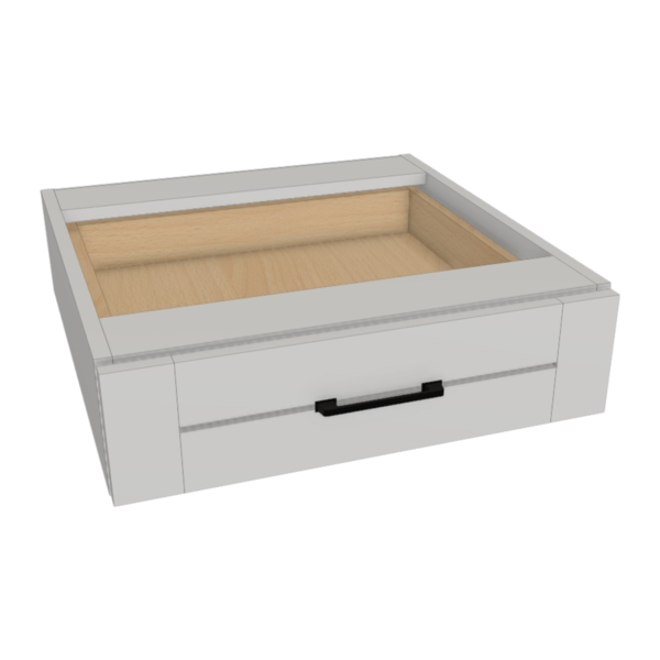 Hampton Pure White Box  Vanity Knee Drawer Kit - 24"W x 21"D x 7 1/4"H
