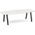 8' Signature Boat Shape Conference Table - White Top, Black Metal Legs