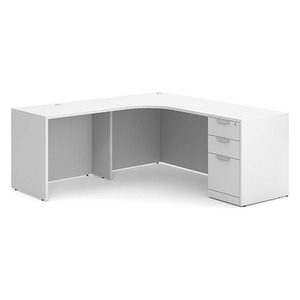 CLALD1003 Left 71"x71" Classic L-Shape Desk- White